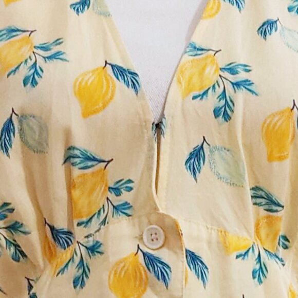 Marine Layer Camilla Lemon Print Dress - Picture 4 of 10